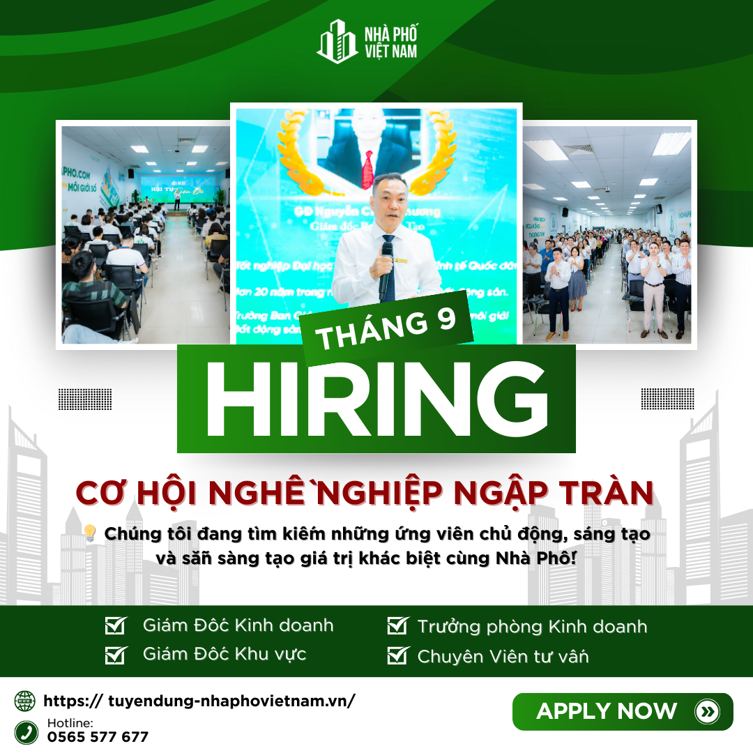 🍂 THÁNG 9 – CƠ HỘI NGHỀ NGHIỆP NGẬP TRÀN TẠI NHÀ PHỐ VIỆT NAM!